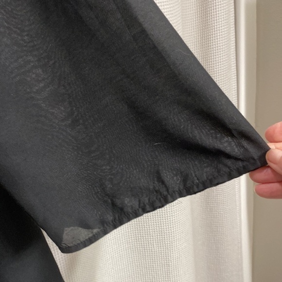 ASOS Swim Coverup shirtdress sheer w circle lace details bell sleeves Size 14 - Picture 4 of 9